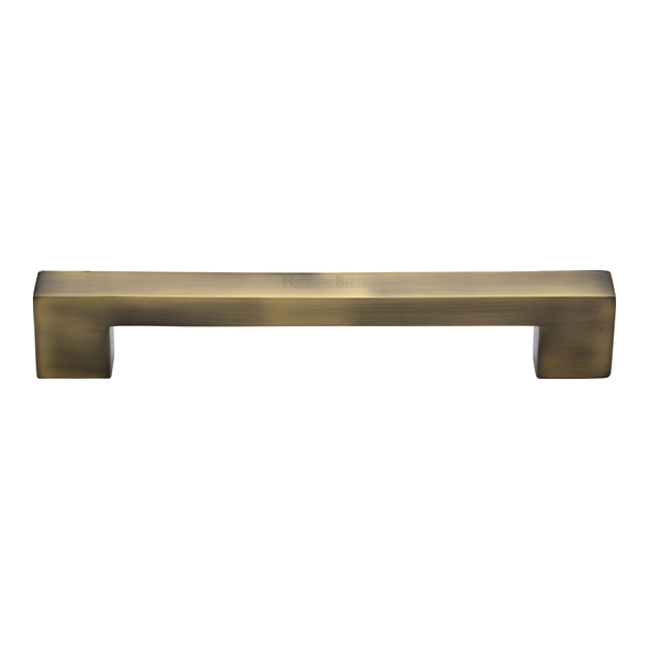 C0337 160-AT • 160 x 180 x 30mm • Antique Brass • Heritage Brass Metro Cabinet Pull Handle
